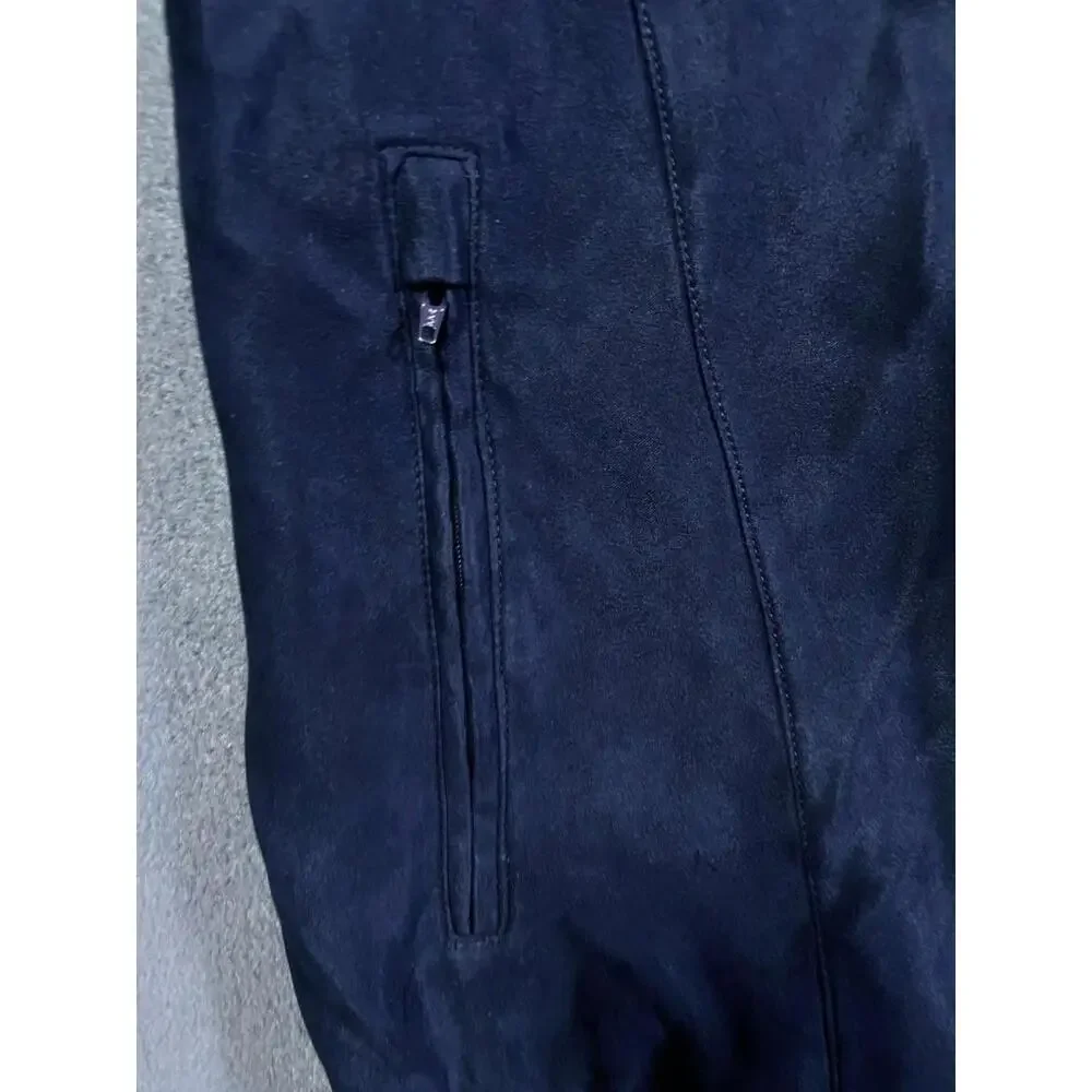 ZERO RESTRICTION Jacket Mens Large Microsuede Pullover Wind Shirt Jacket Navy